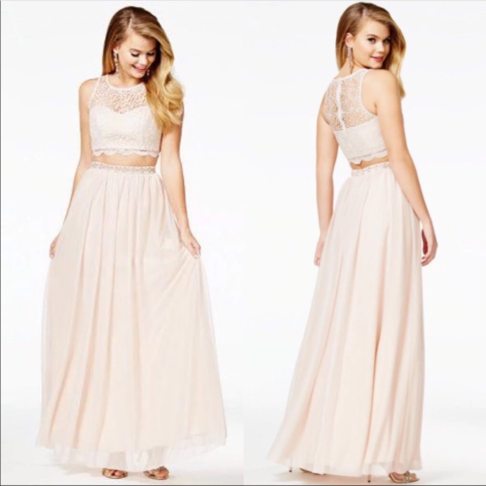 Blush prom dress